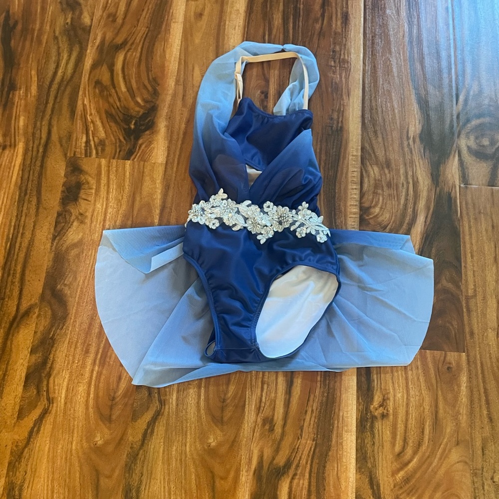 Blue lyrical dance costume